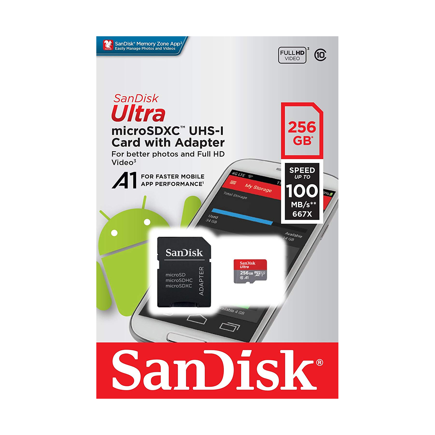 Ripley Sandisk Memoria Micro Sd 256gb Ulta A1 100mbps
