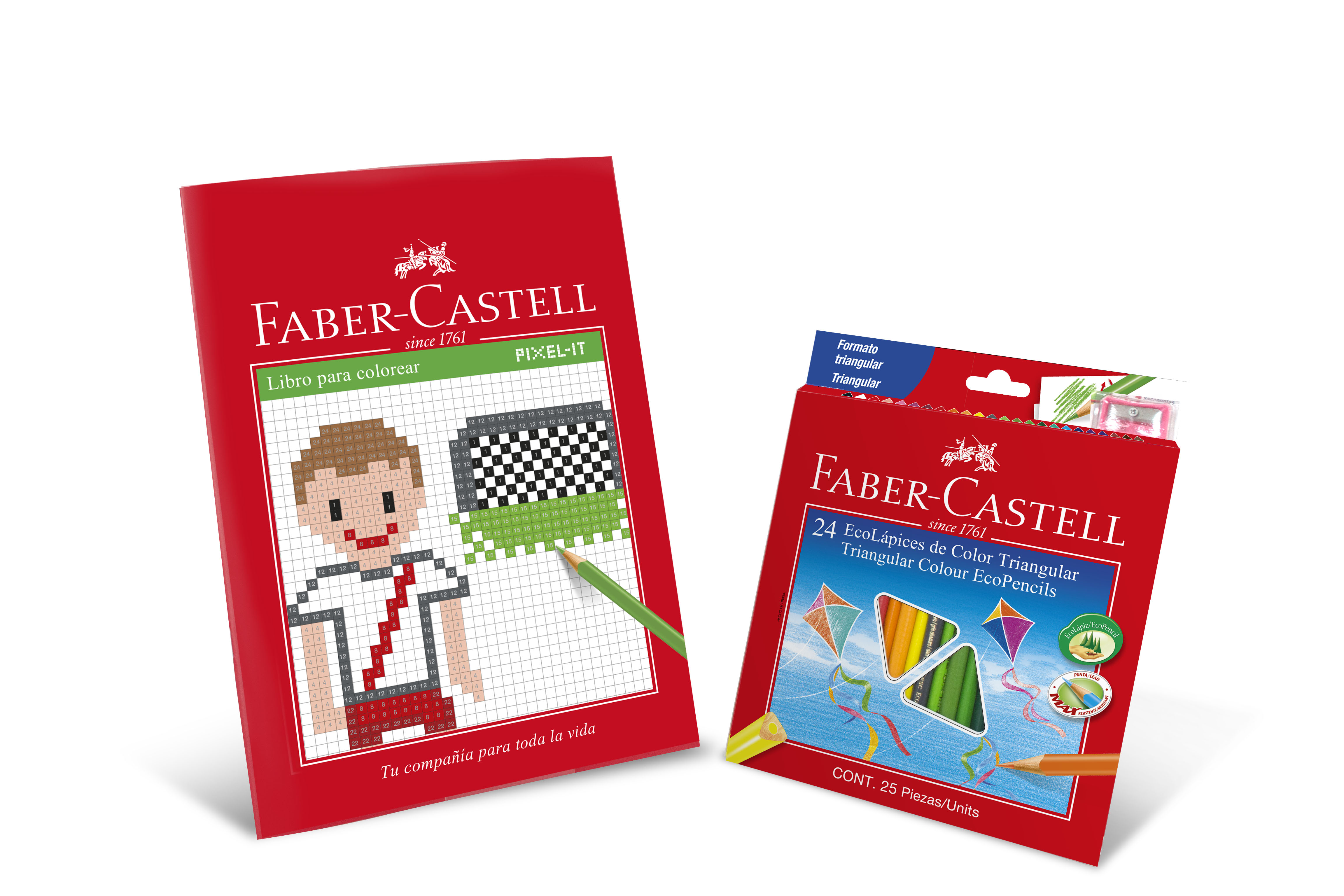 Ripley - FABER-CASTELL LIBRO PARA COLOREAR PIXEL-IT NIÑOS+EST.COL.X24