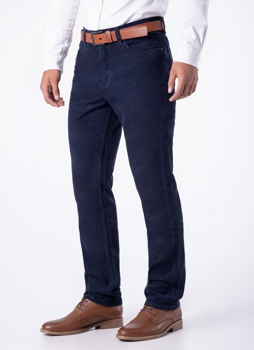 Ripley - PIONIER PANTALON CORDUROY RELAXED AZUL MARINO