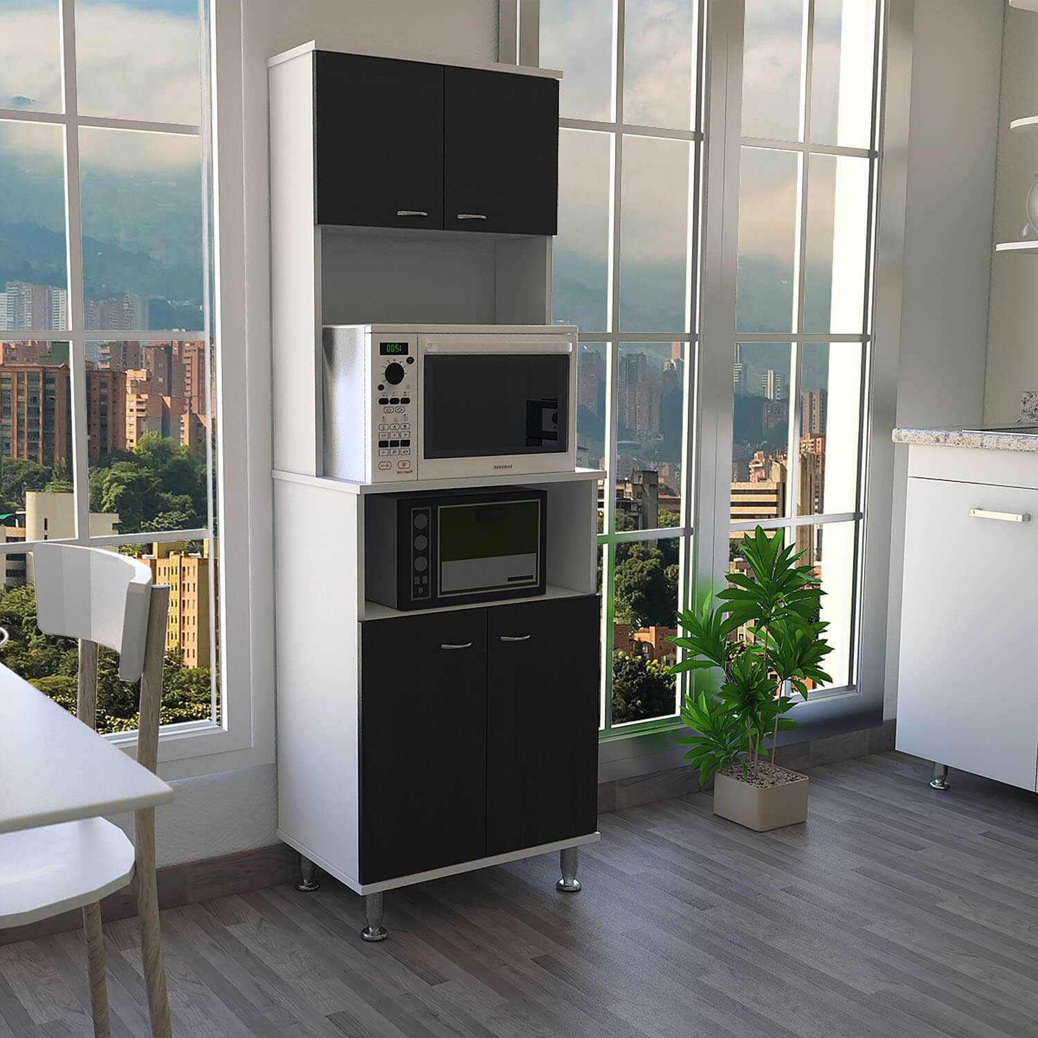 Ripley - MUEBLE DE COCINA KITCHEN 54 - BLANCO / WENGUE