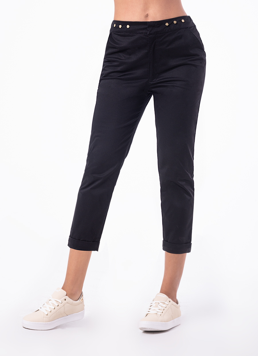 Ripley - PIONIER PANTALON POPELINA BIANCA NEGRO