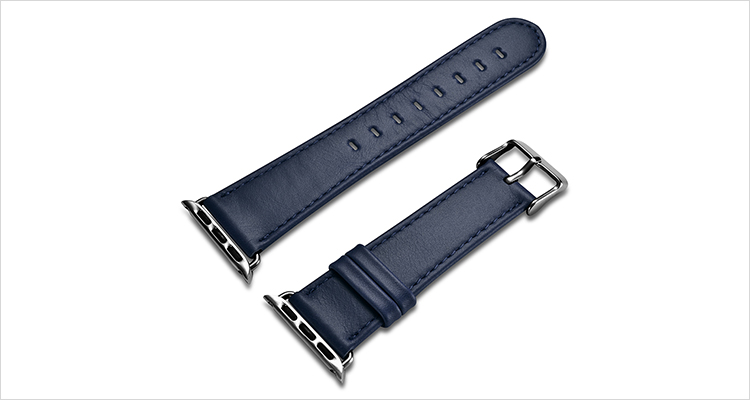 Ripley - CORREA DE CUERO NOBLEMEN PARA APPLE WATCH COLOR AZUL