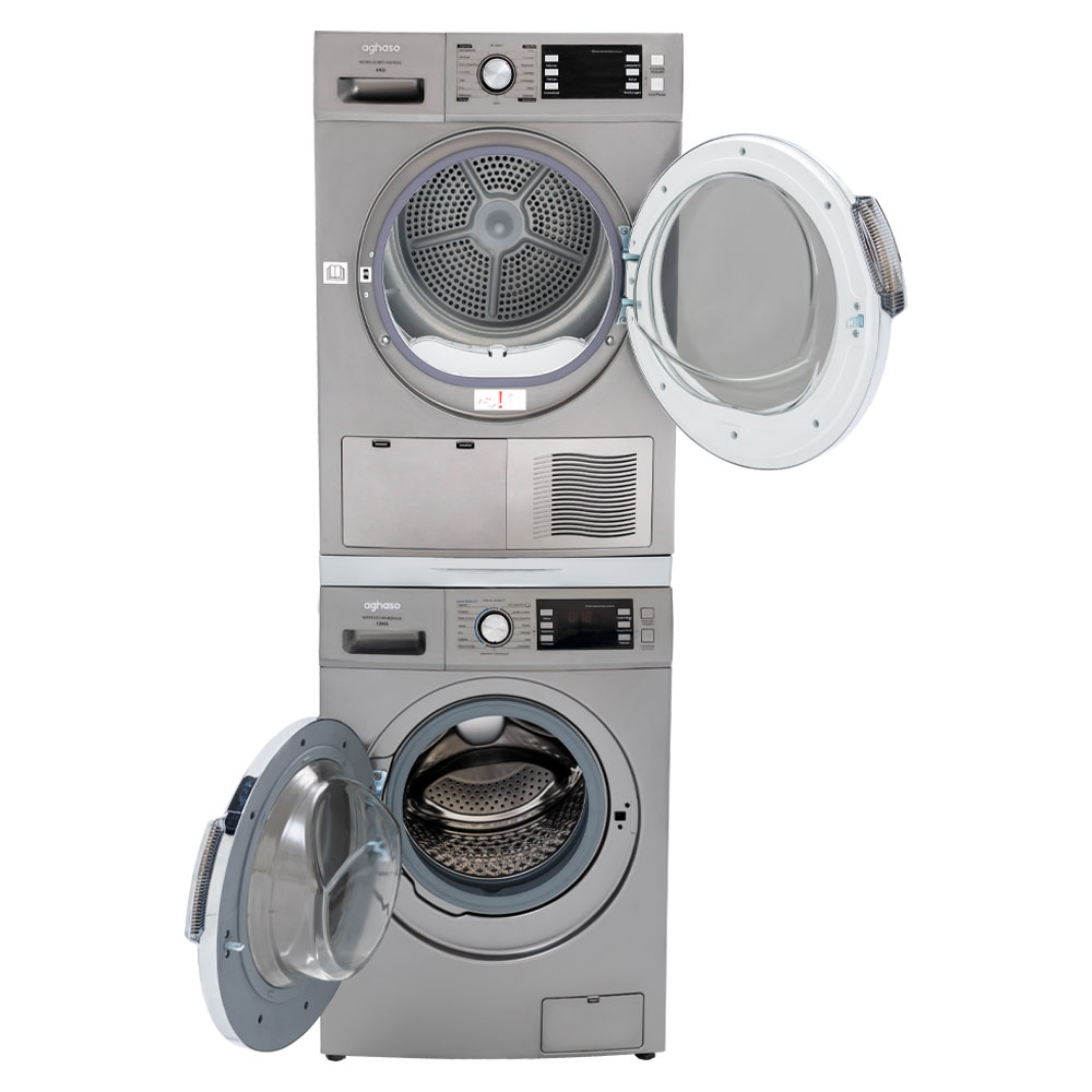 Ripley - CENTRO DE LAVADO ELÉCTRICO AGHASO 12KG/8KG SILVER LAV/SEC-AGH02E