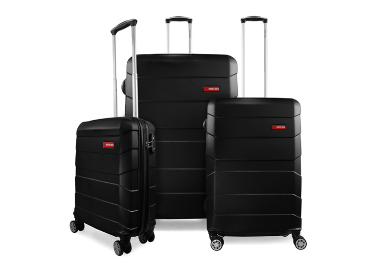 Ripley - SET MALETAS SWISS BAG OPTWALL 3P NEGRO