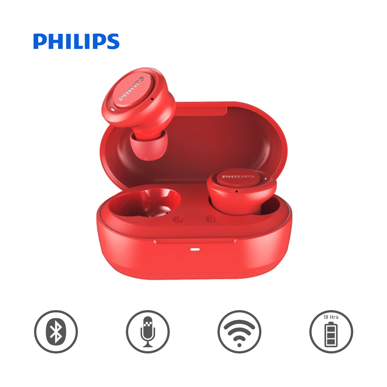 Audífono Inalambrico Philips Tat1215 Bluetooth – Negro