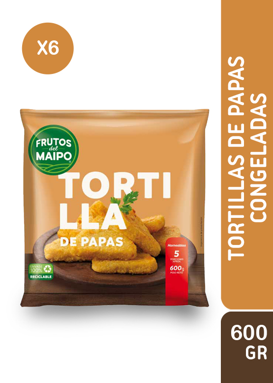 Ripley PACK TORTILLAS DE PAPAS CONGELADA BOLSA 600 G X6 UND