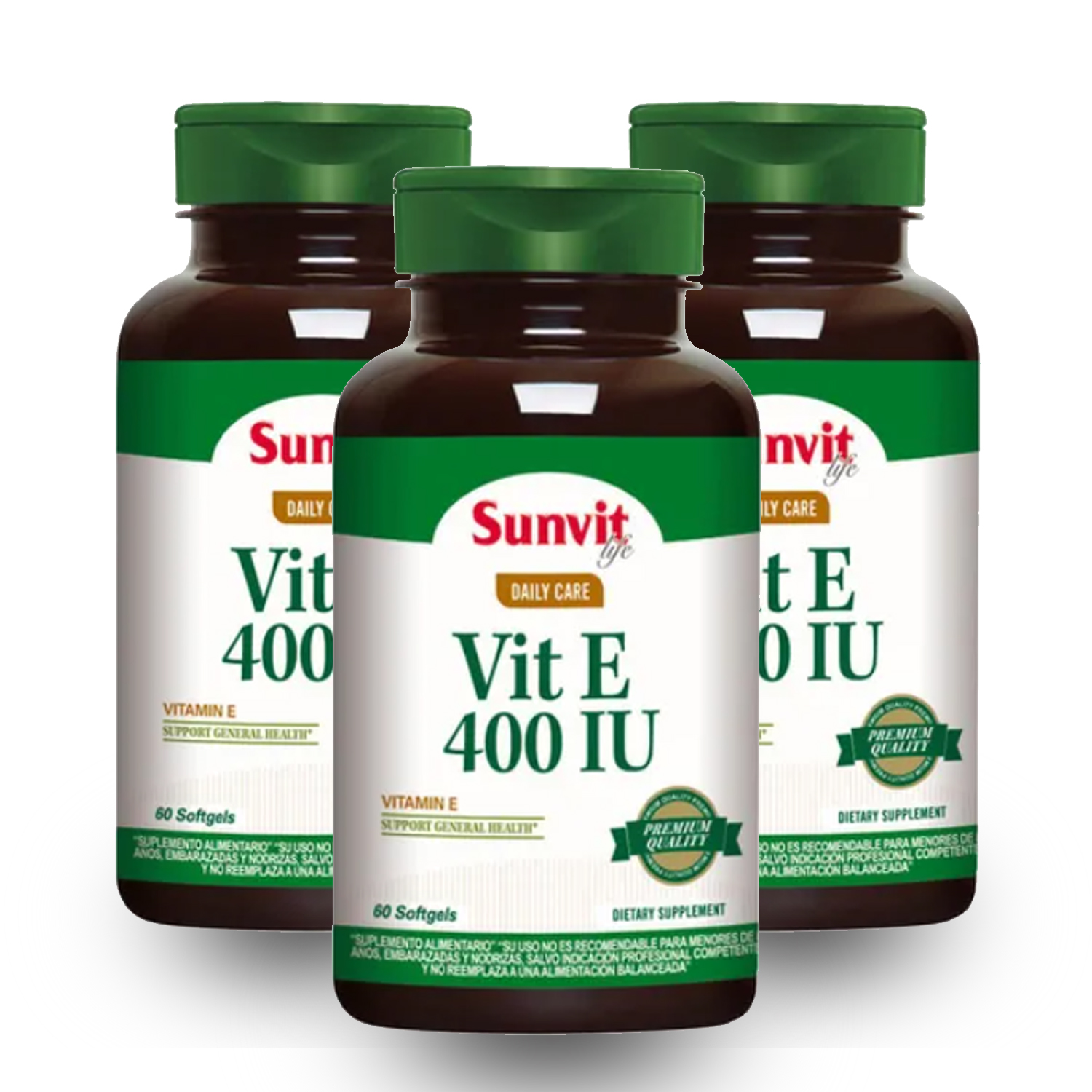 Ripley - 3 FRASCO VITAMINA E 400UI - 60 SOFTGELS - SUNVIT
