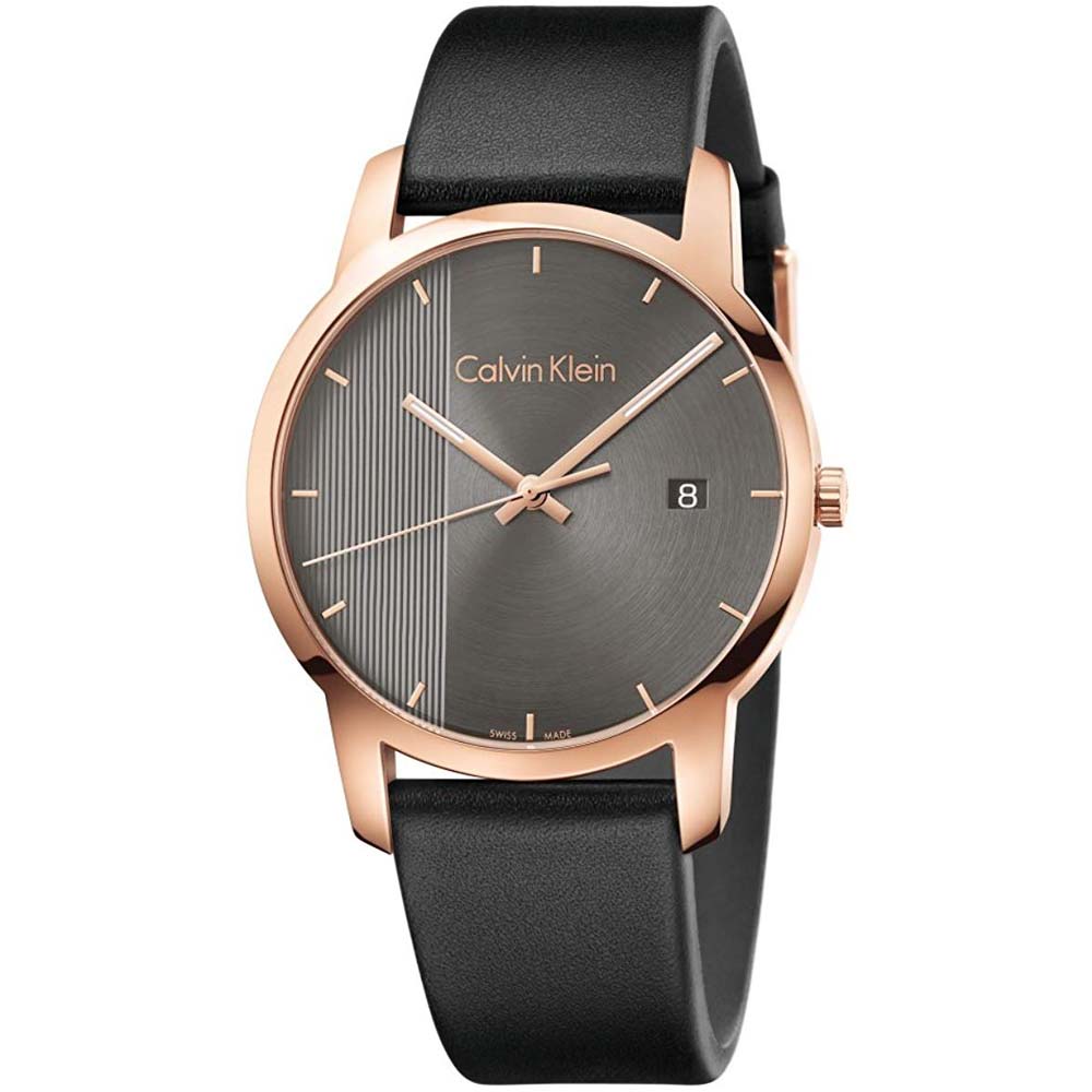 Ripley - RELOJ CALVIN KLEIN CITY K2G2G6C3 SUIZO PARA HOMBRE CORREA DE CUERO  ORO ROSADO NEGRO