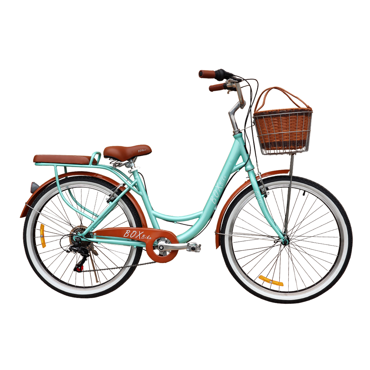 Ripley - BICICLETA BOX VINTAGE ARO 26 CON SHIMANO TOURNER - VERDE CON MARRON