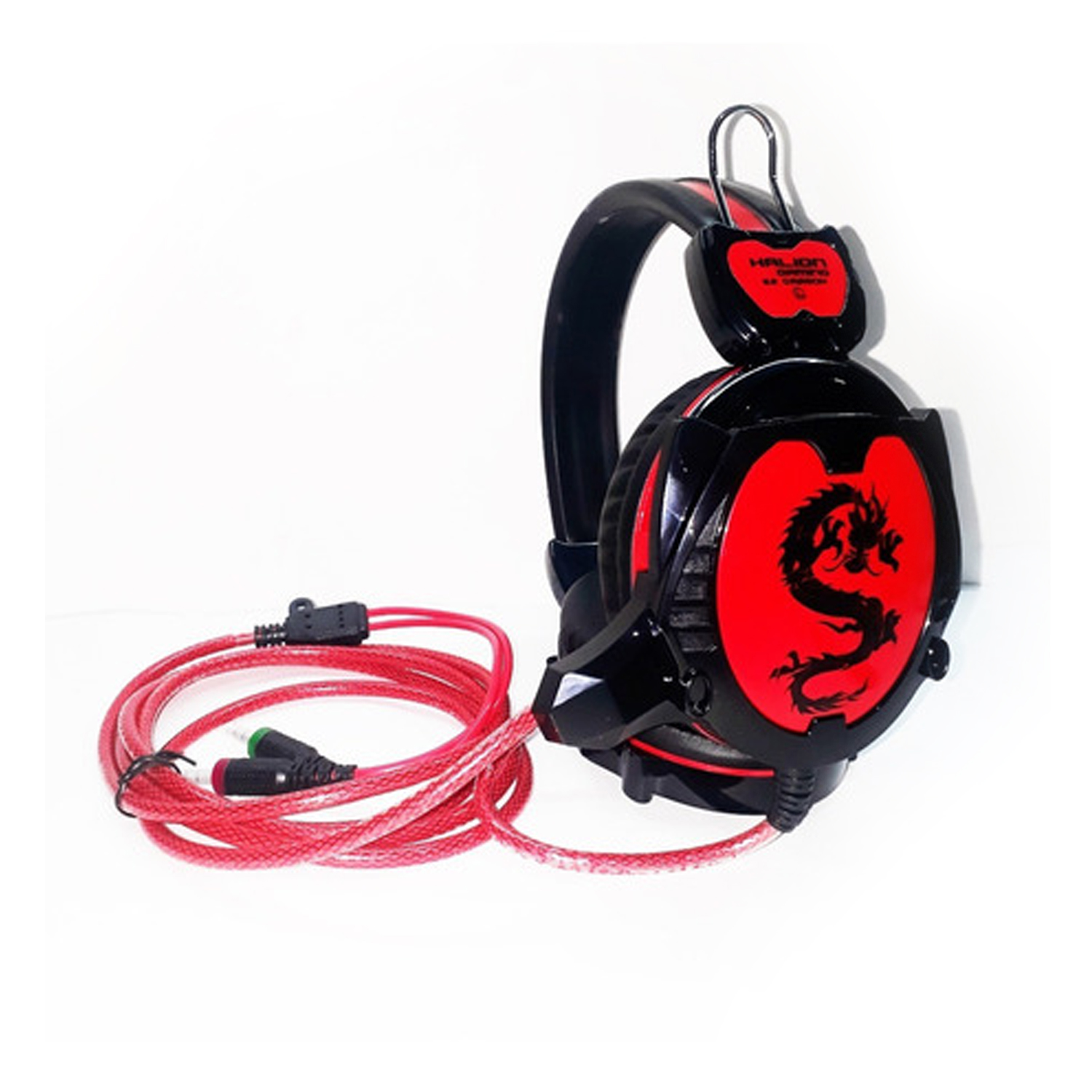 Ripley - HALION AUDIFONO GAMER S2 DRAGON C/MICROFONO NEGRO/ROJO