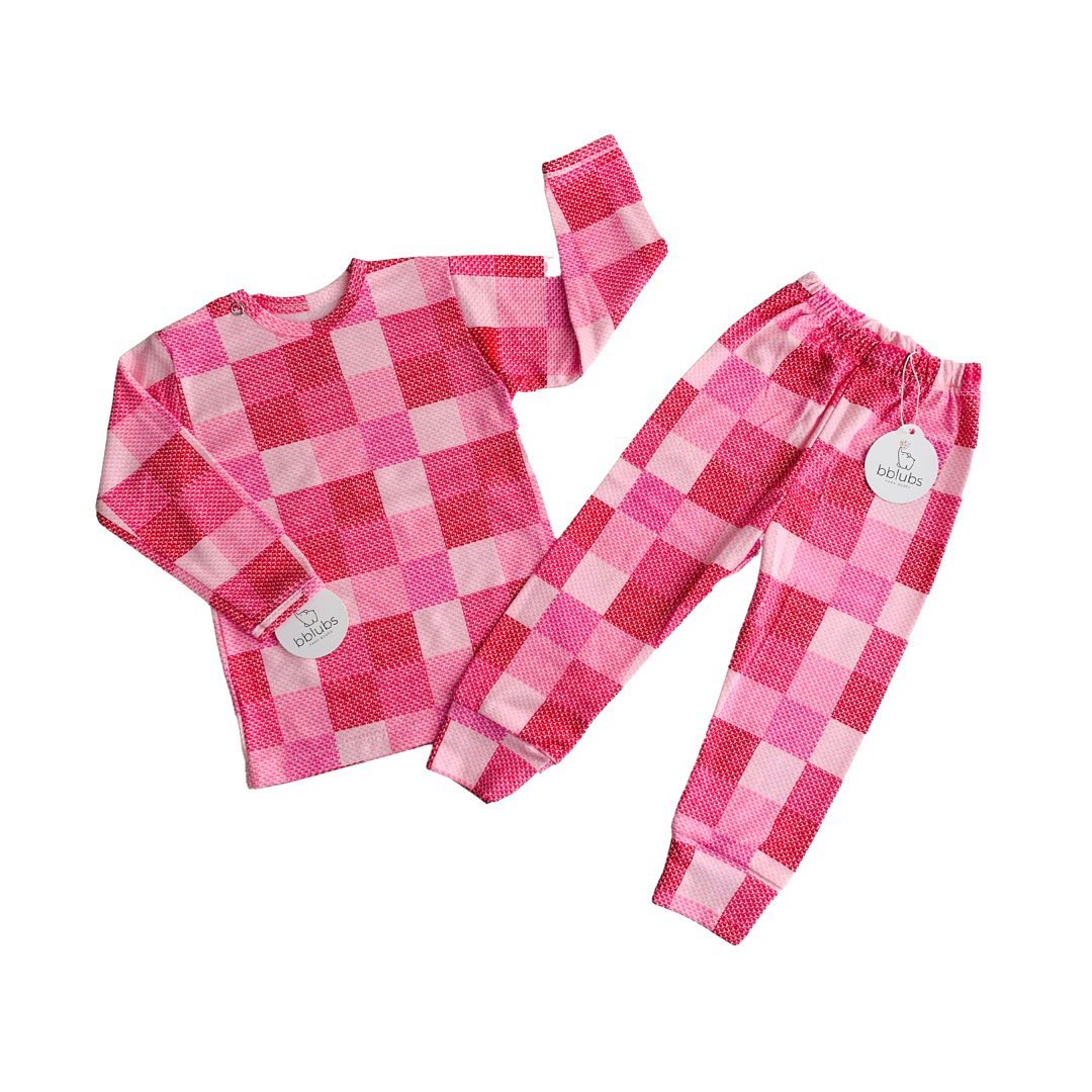 Ripley - BBLUBS PIJAMA CUADROS ROSADOS M/L