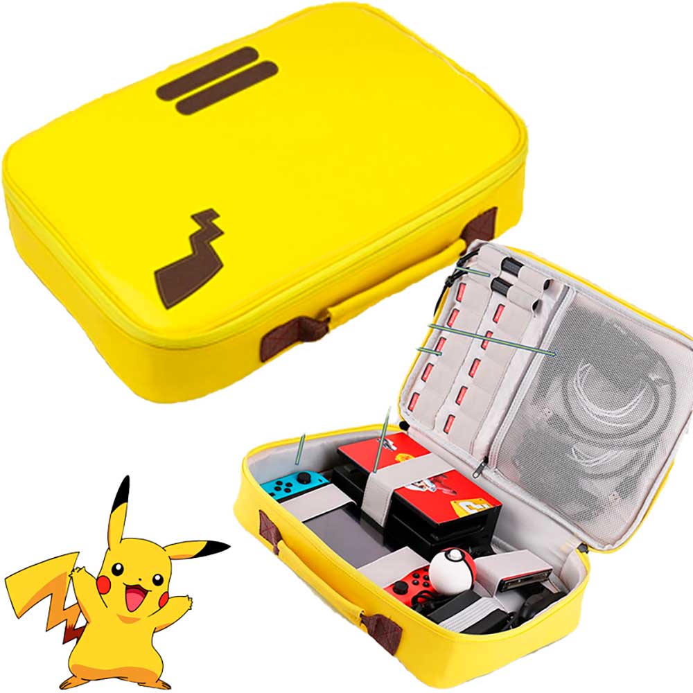 Ripley - MALETA PARA NINTENDO SWITCH PIKACHU AMARILLO