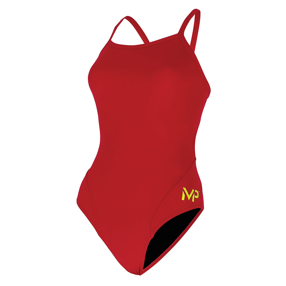Ripley - PHELPS ROPA DE BAÑO DE NATACIÓN PARA MUJER MID BACK SOLID ROJO  TALLA 32