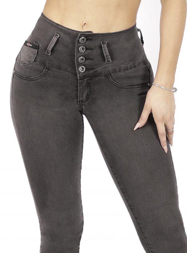 Ripley - JEANS MUJER PITILLOS GRIS