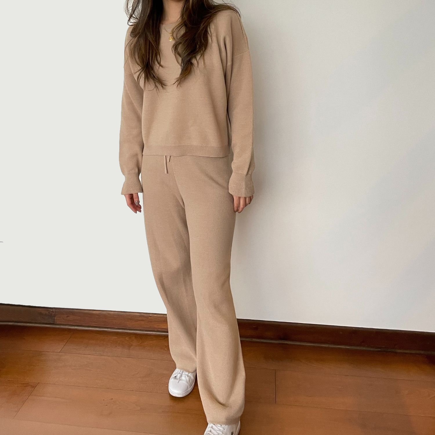 Litthing 2019 otoño mujeres suéter conjunto de señoras calientes conjuntos  tejidos O cuello sólido tejer suéter y pantalones largos conjunto trajes de  las mujeres|Conjuntos de mujer| - AliExpress