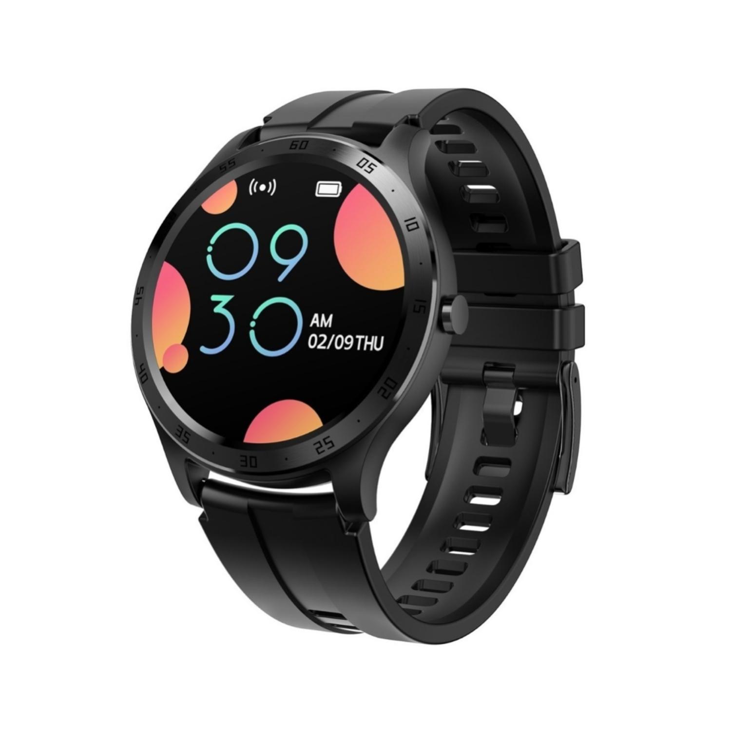 Ripley - SMARTWATCH HAVIT ROUND - ALUMINUM WITH SPORT BAND - BLACK