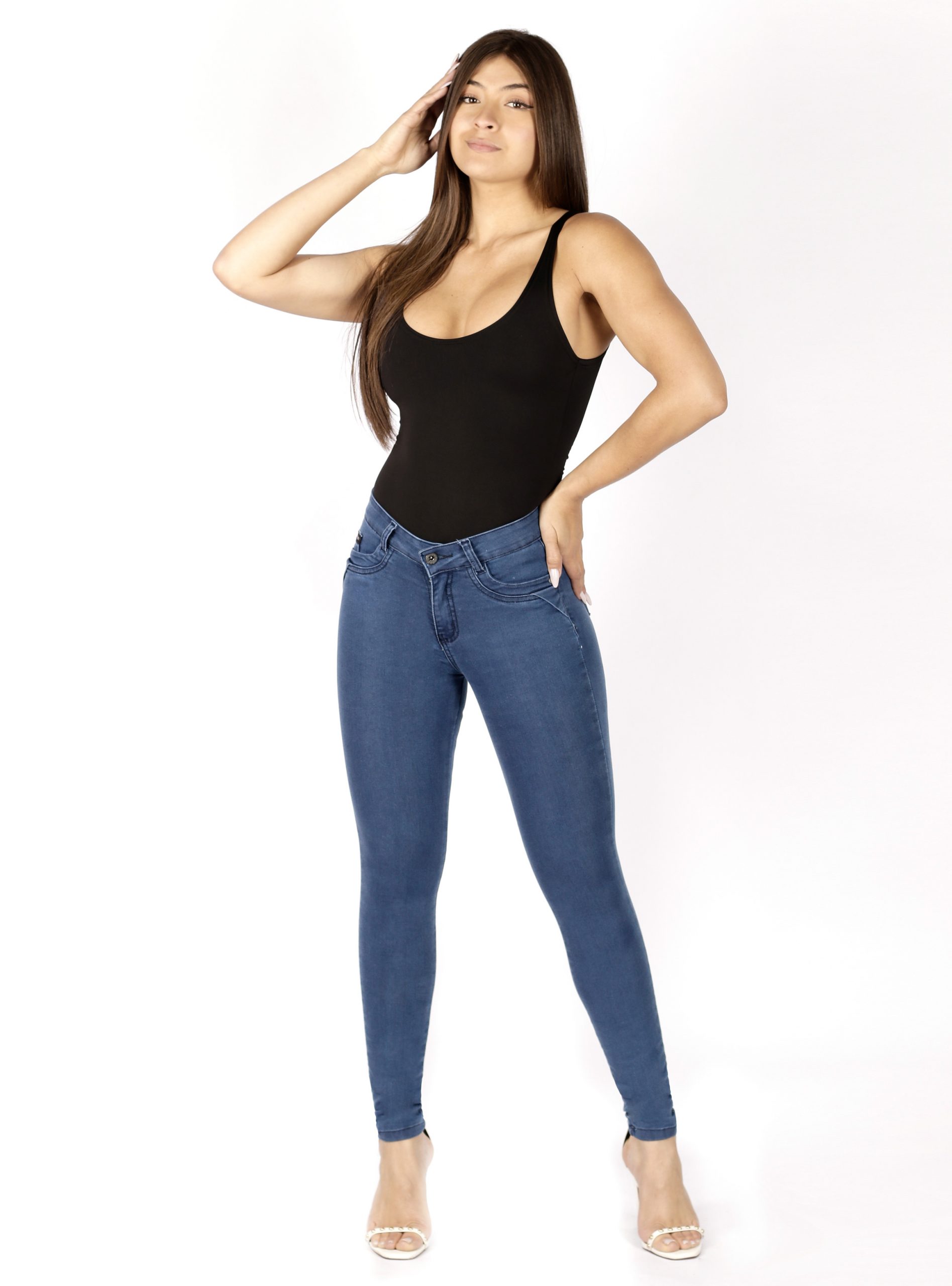 Ripley - JEANS CELESTE MUJER PITILLO