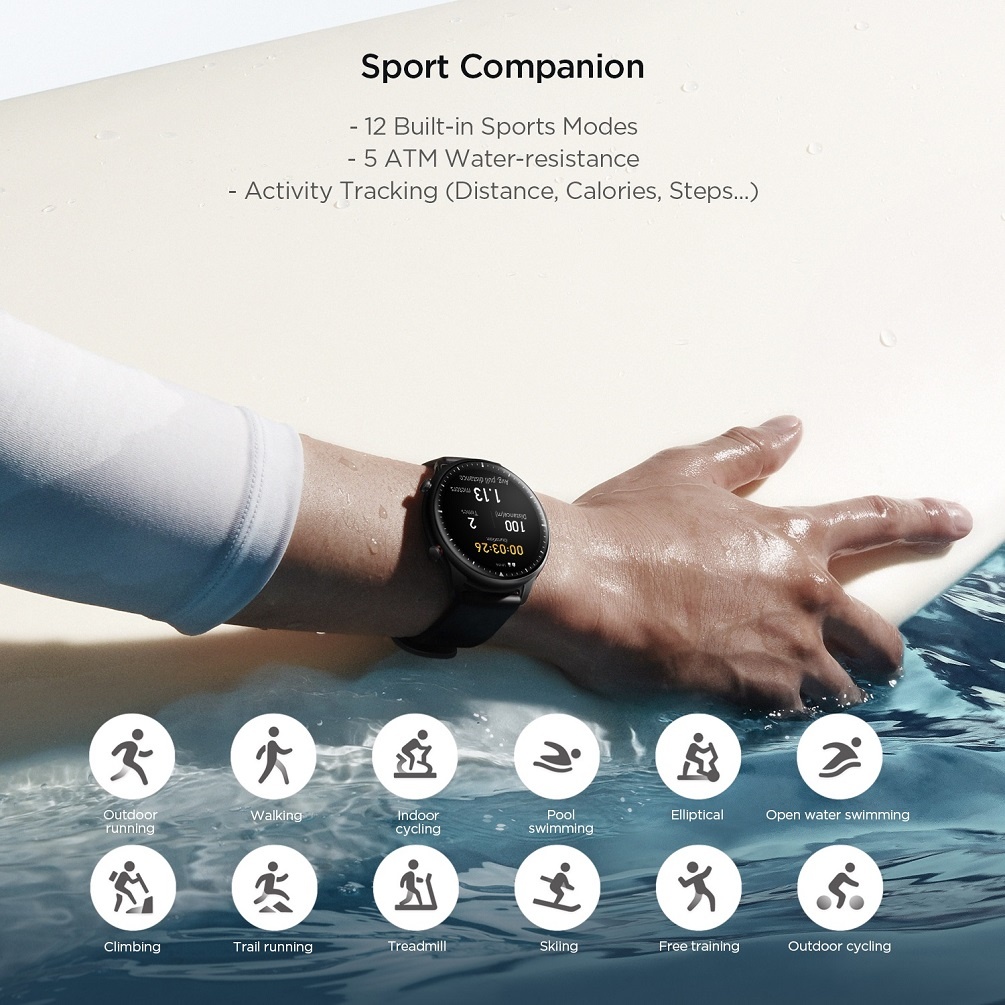 Ripley - AMAZFIT SMARTWATCH GTR 2 NEGRO- VERSIÓN CLASICA