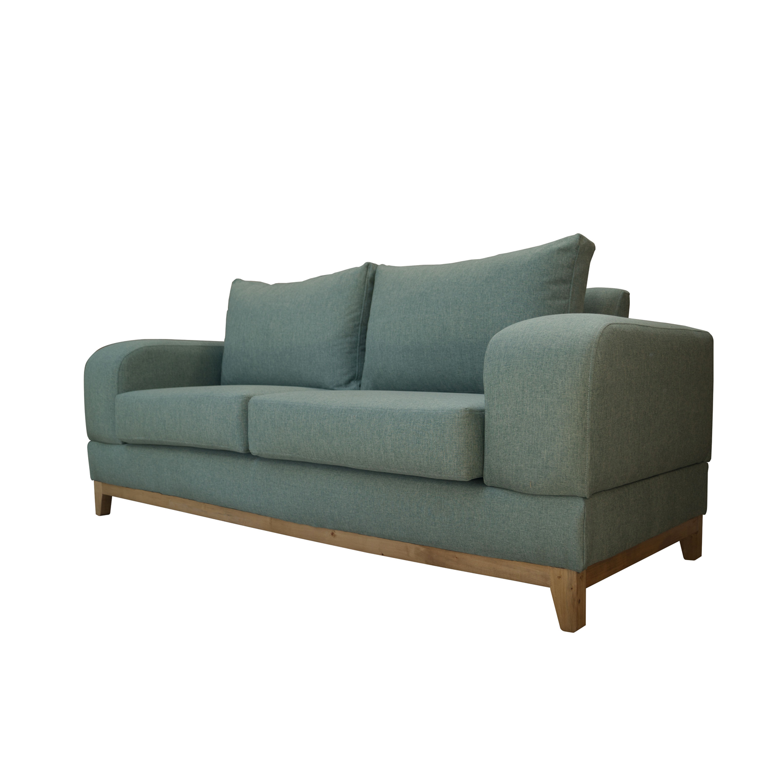 Ripley SOFA BASALTO CHENILLE TIPO LINO VERDE 3 CUERPOS