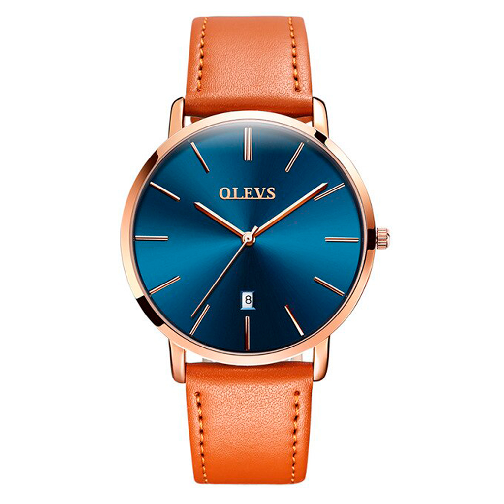 Ripley - RELOJ OLEVS MARRÓNAZUL CLÃ SICO - SKU OLE-3