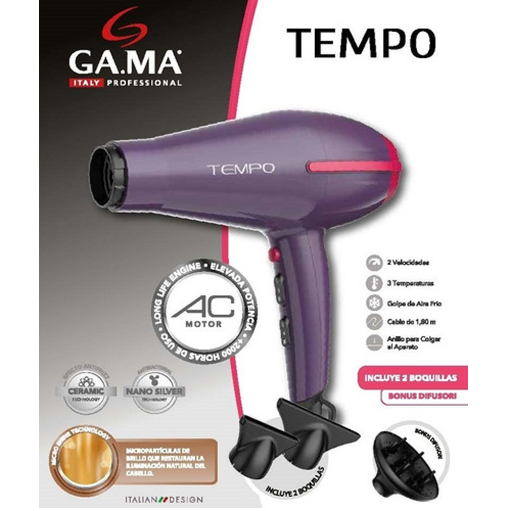 Ripley - SECADORA PROFESIONAL TEMPO 3D TERAPY 2200W