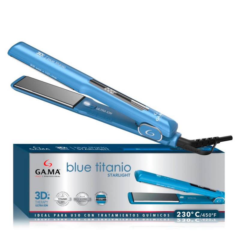 Ripley - PLANCHA ALISADORA PROFESIONAL GAMA DIGITAL 3D BLUE TITANIO IDEAL  PARA USO CON TRATAMIENTO QUIMICO