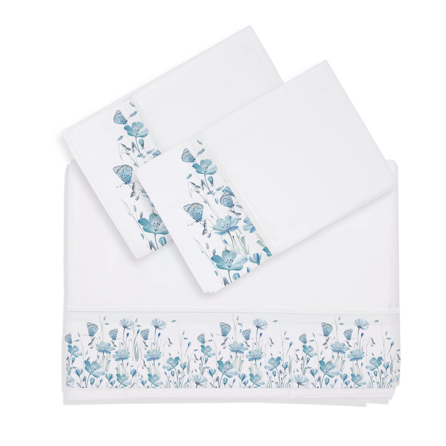 Juego de Sábanas Florcitas Turquesa King