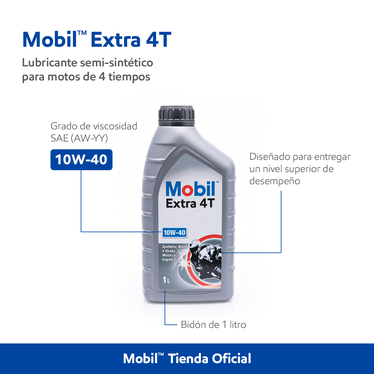 Ripley MOBIL EXTRA 4T 10W40, 1LT