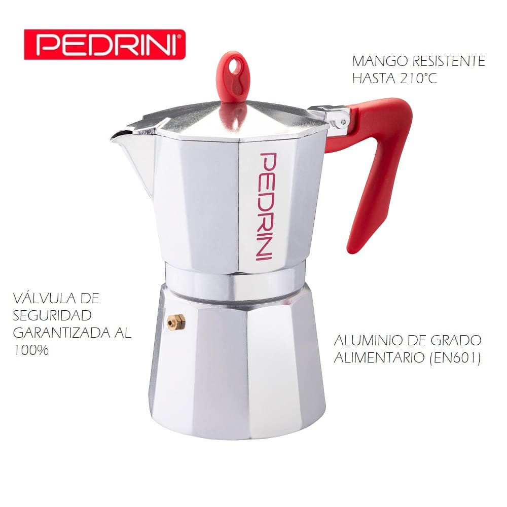 Ripley - CAFETERA MOKA ITALIANA MANGO ROJO 6TZ