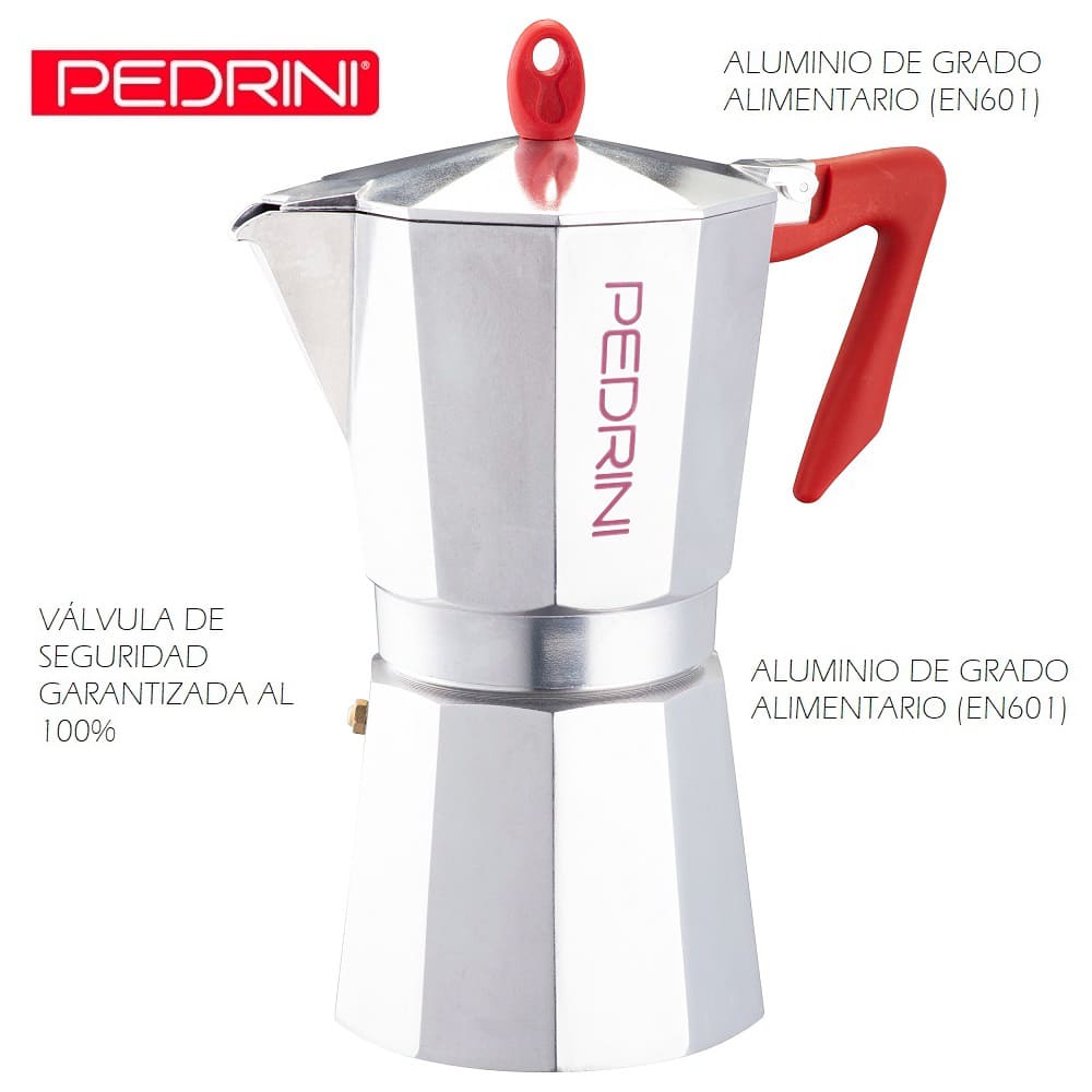 Ripley - CAFETERA MOKA ITALIANA MANGO ROJO 12TZ