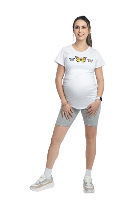 Ripley - POLO DE MATERNIDAD MARIPOSA BLANCO - BEATRIX MATERNITY