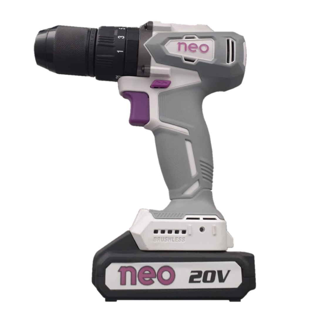 Ripley - TALADRO PERCUTOR RECARGABLE 20V NEO + 1 BAT Y 1 CARG