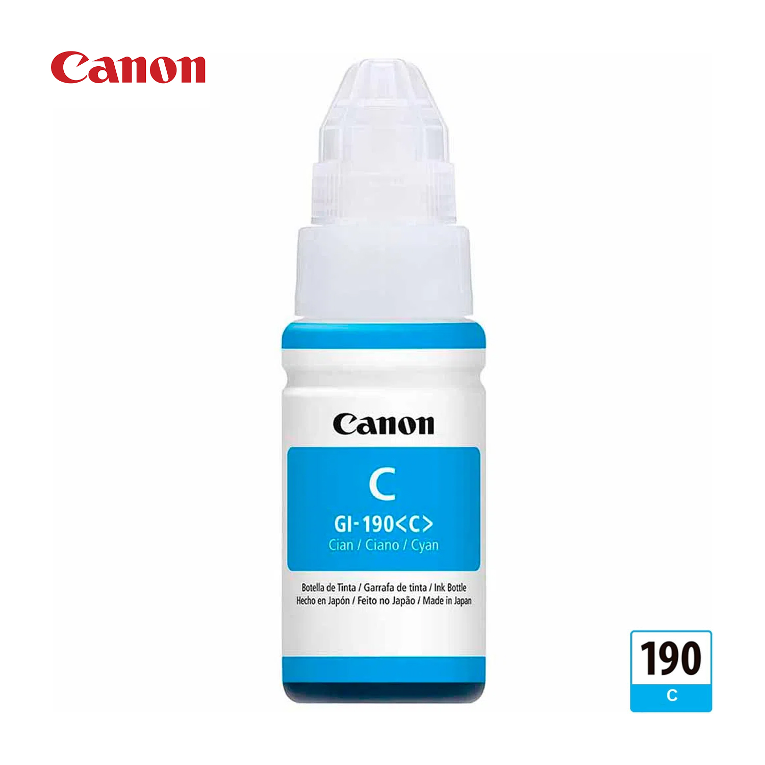 Ripley - CANON BOTELLA DE TINTA 190 C PIXMA 70ML CIAN