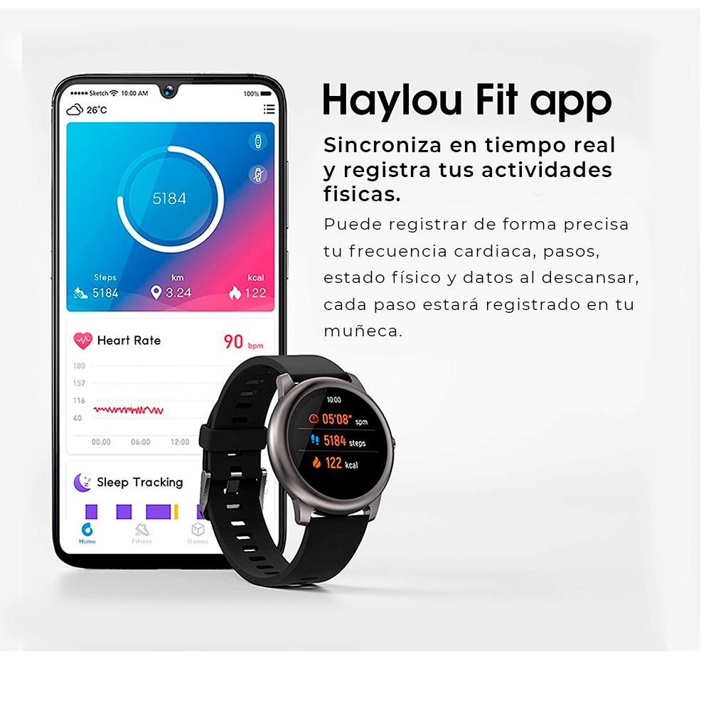 Ripley - SMARTWATCH HAYLOU SOLAR LS05 IP68 GLOBAL