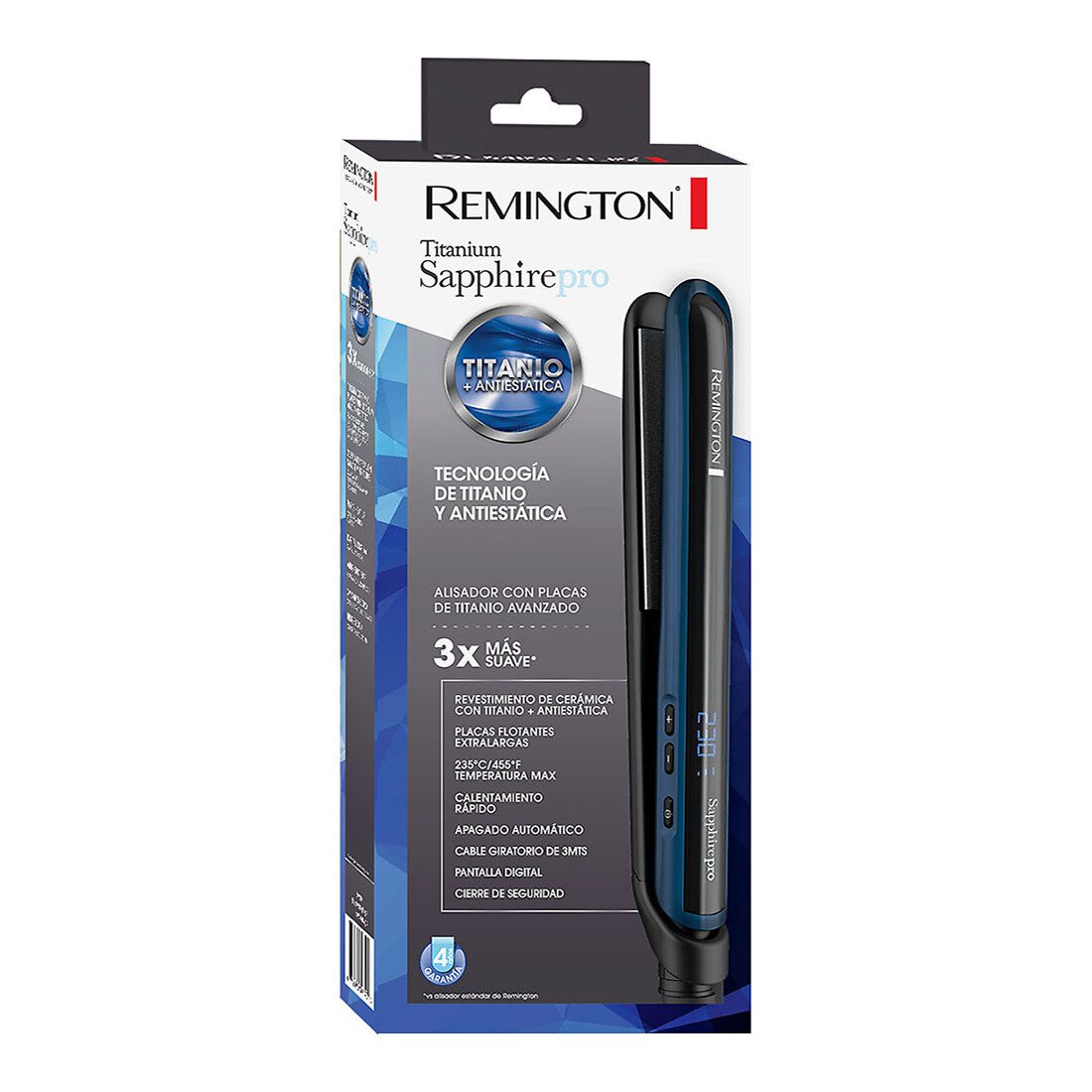 remington plancha alisador titanio sapphire pro s9510
