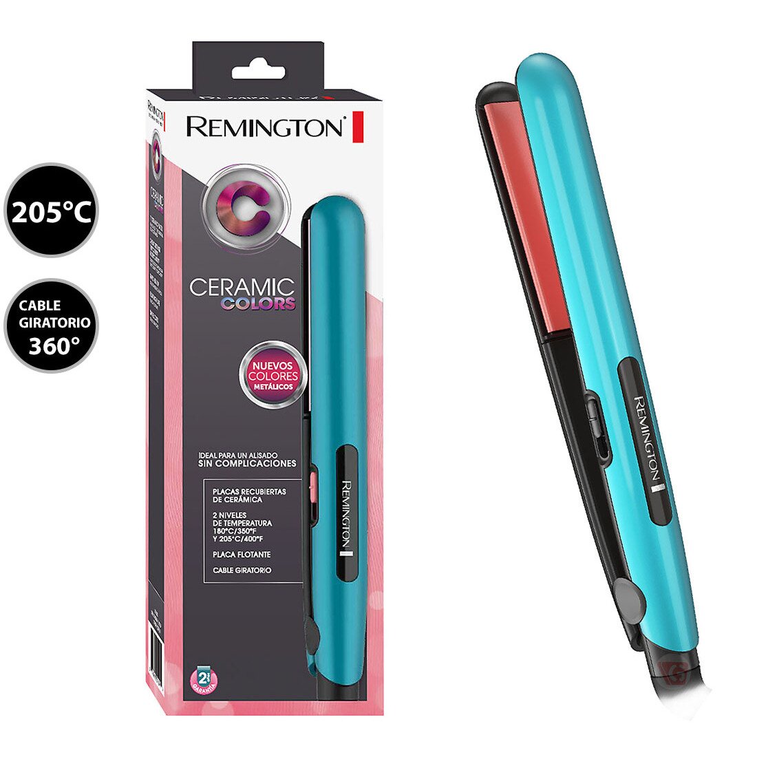 Ripley - REMINGTON PLANCHA ALISADOR CERAMIC COLORS S1520