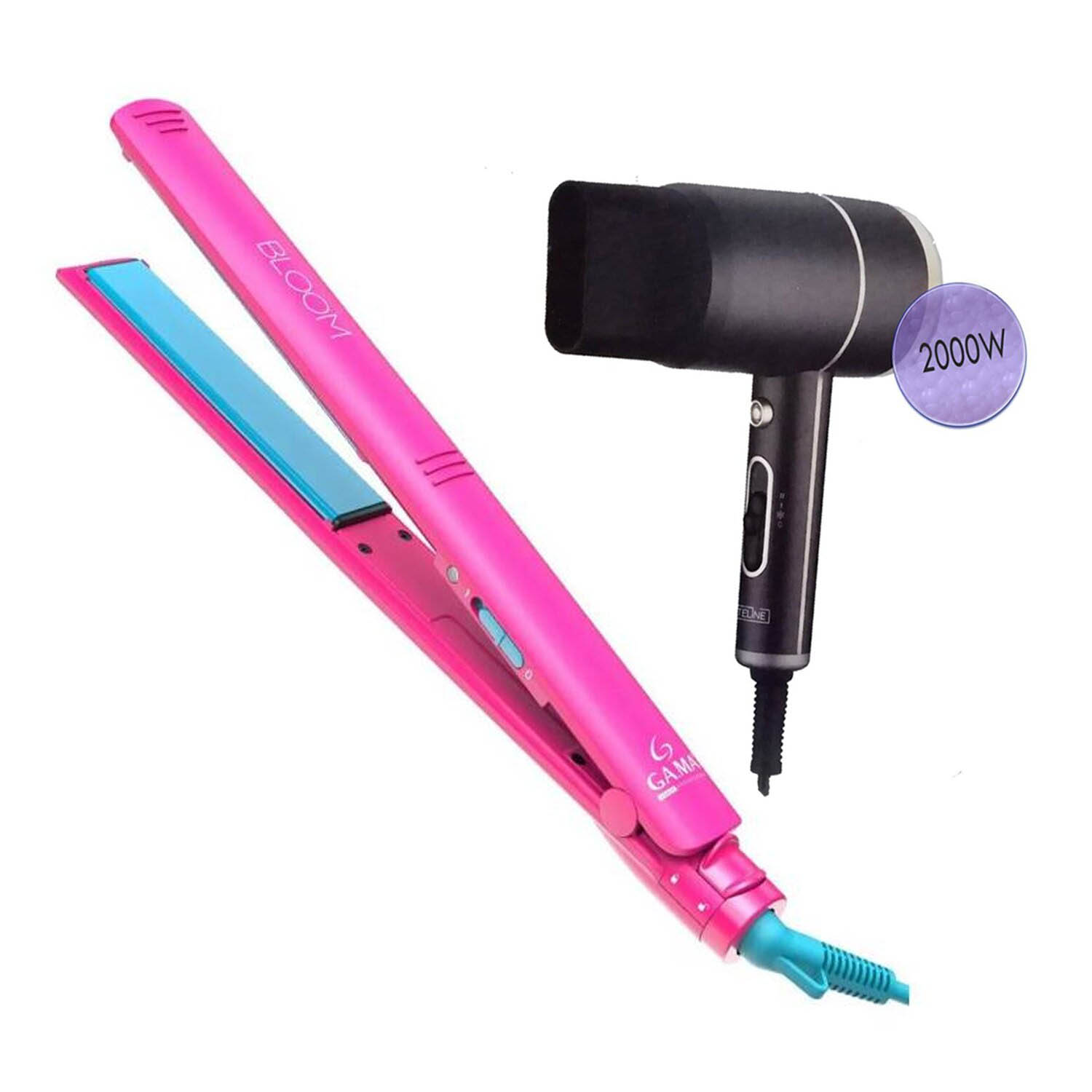 Ripley - GAMA PLANCHA ALISADOR ELEGANCE STD BLOOM+SECADORA WHITELINE