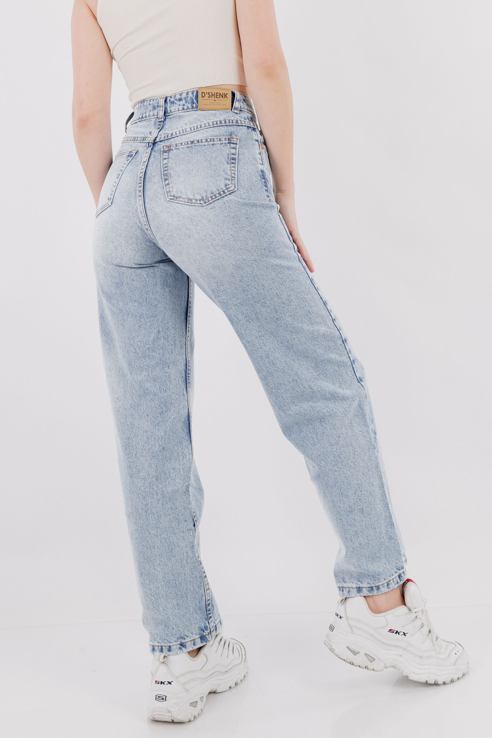Ripley - DENIM JEAN MUJER DSHENK WIDE LEG DENIM CELESTE CLARO VINTAGE