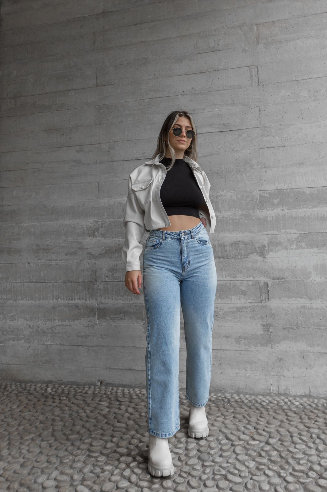 Ripley - DENIM JEAN MUJER DSHENK WIDE LEG DENIM CELESTE CLARO VINTAGE