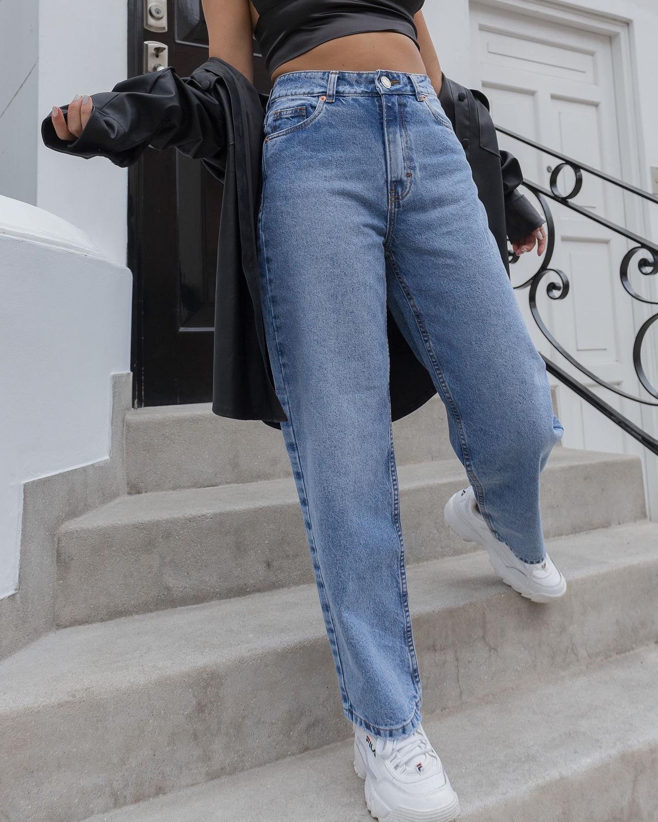 Ripley - DENIM JEAN MUJER DSHENK WIDE LEG DENIM CELESTE MEDIO MARMOLEADO