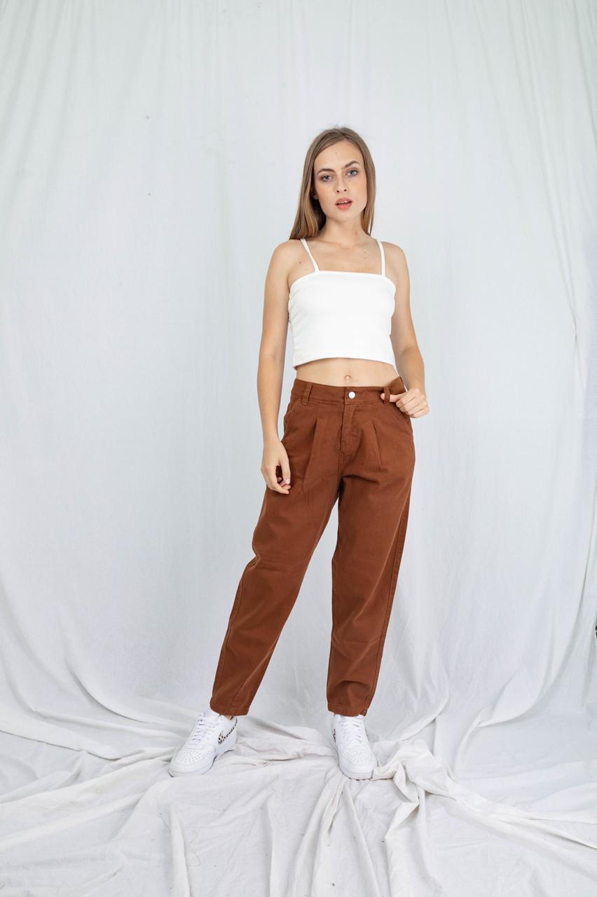 Vaqueros mom de Pantalones y Jeans para Mujer en color café | FASHIOLA.mx