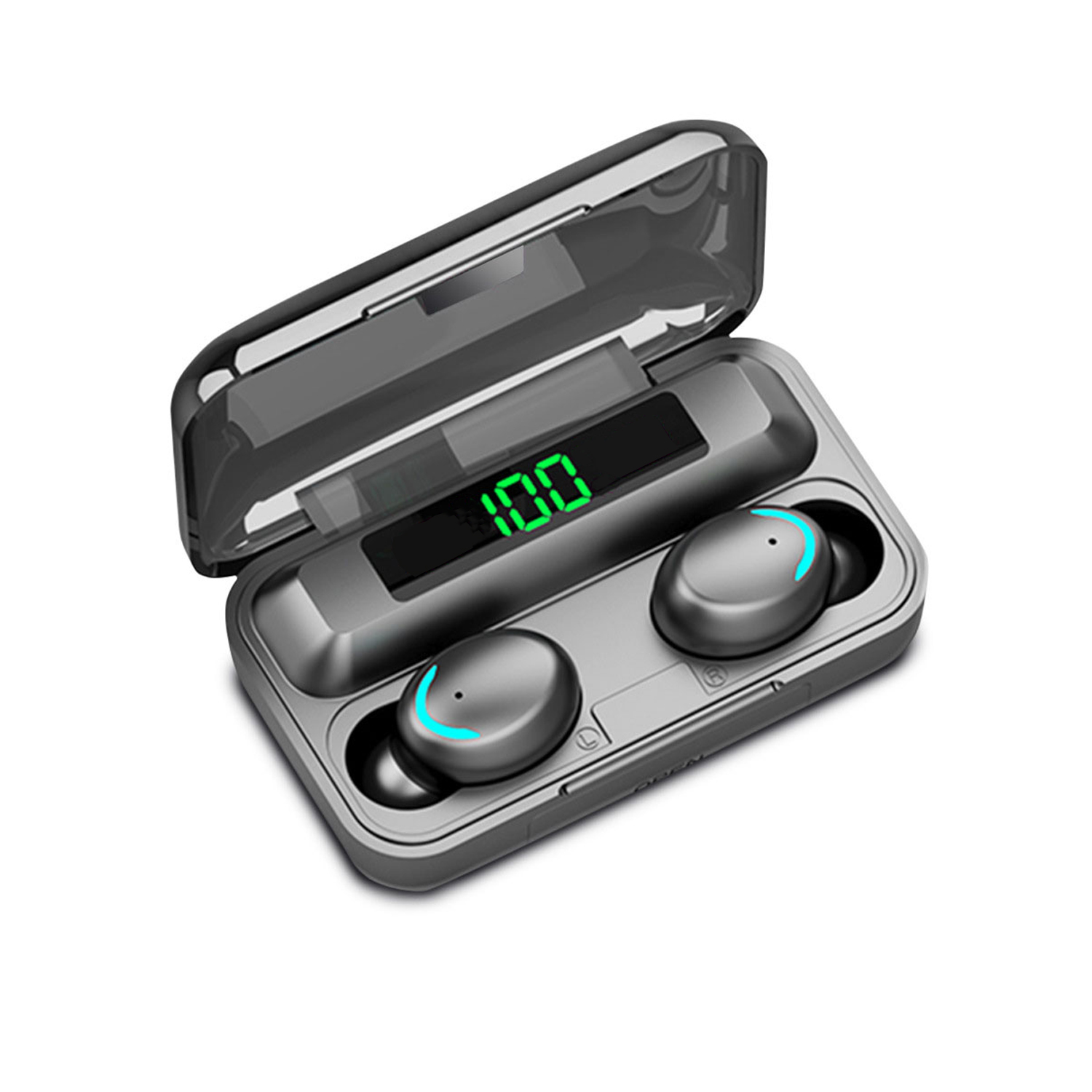 Ripley - SYT AUDIFONOS TWS-F9 BLUETOOTH 5.0 IPX4 CONTROL TACTIL POWER BANK  NEGRO