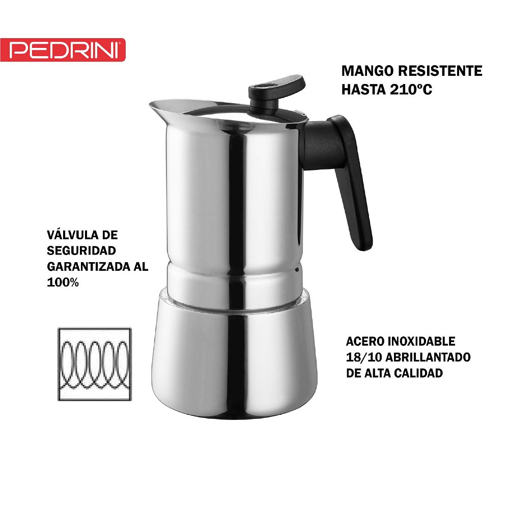 Ripley - CAFETERA ACERO INOX. MOKA ITALIANA 4TZ