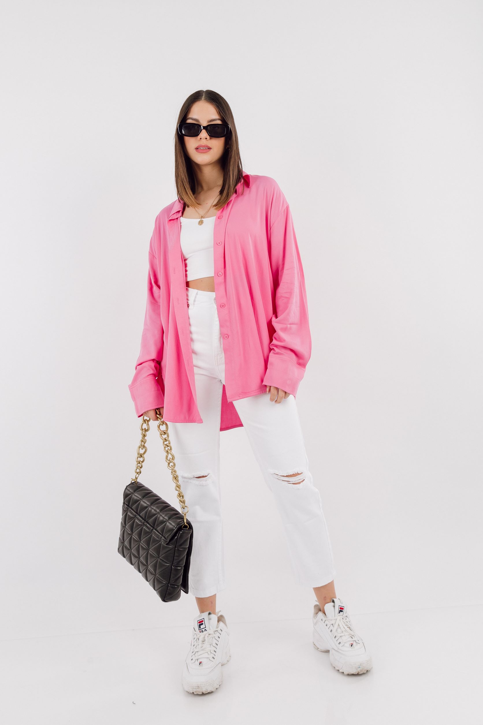 JEANS MOM TIRO ALTO BLANCO ROTOS