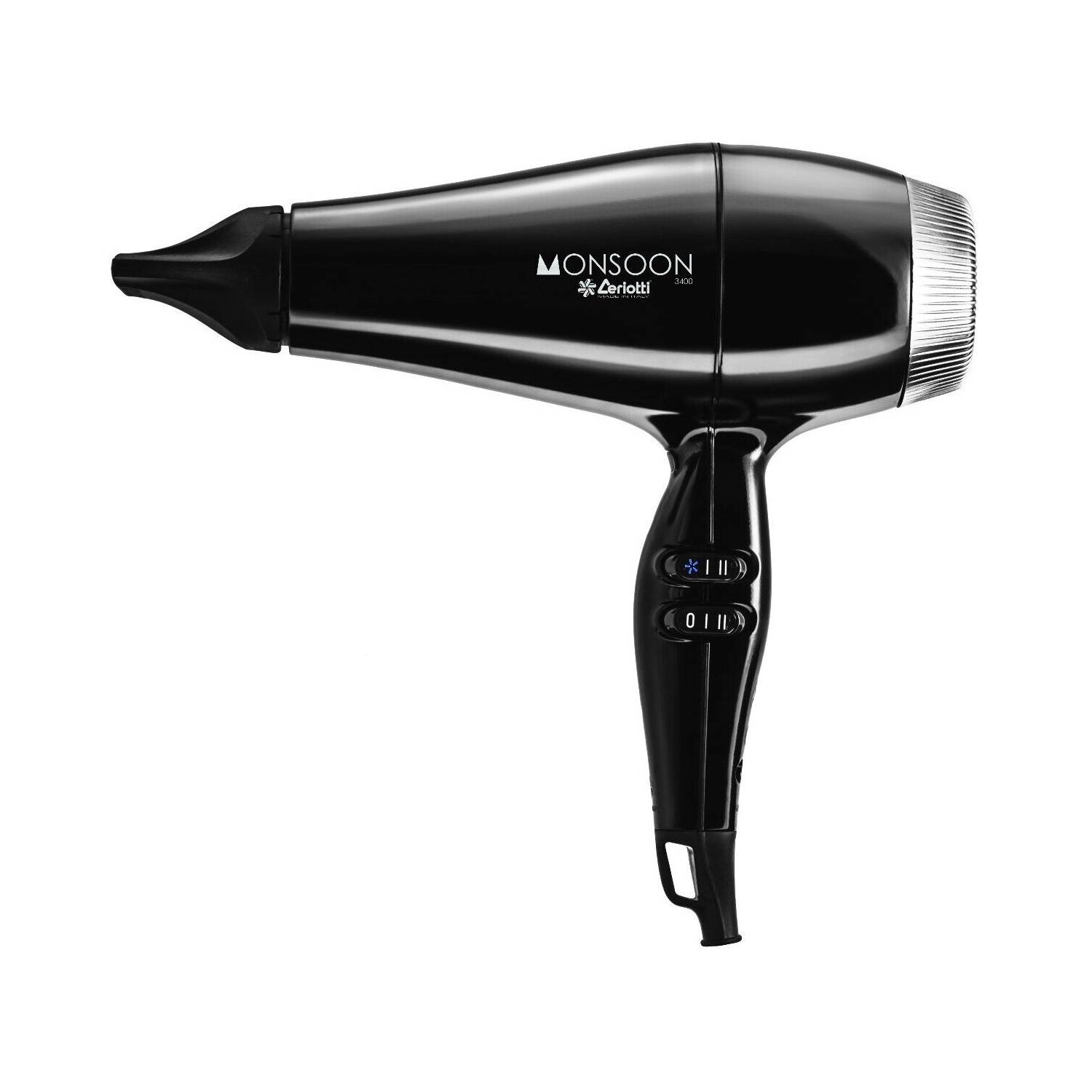 Ripley - SECADOR DE PELO CERIOTTI PROFESIONAL MONSOON 3400 VERSÁTIL  SILENCIOSO Y FIABLE MOTOR AC LARGA DURACIÓN 2000W NEGRO