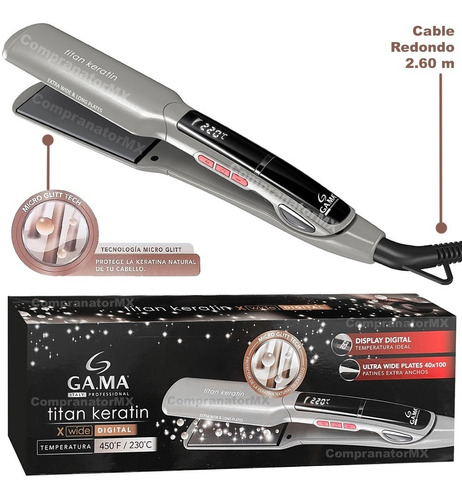 Ripley - PLANCHA ALISADORA GAMA TITAN KERATIN XWIDE DIG