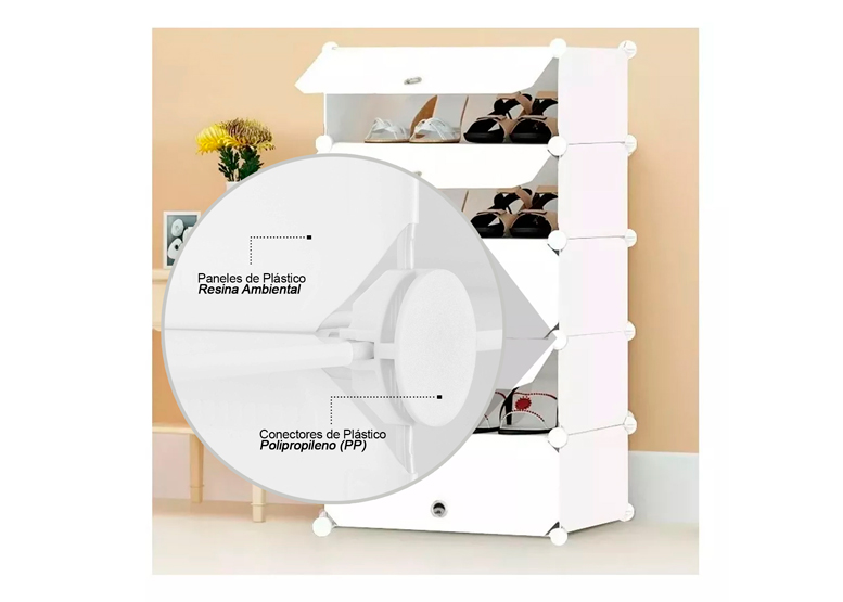 Ripley ZAPATERO MODULAR ARMABLE Y TRASPORTABLE BLANCO 103 X 45 X 35 CM