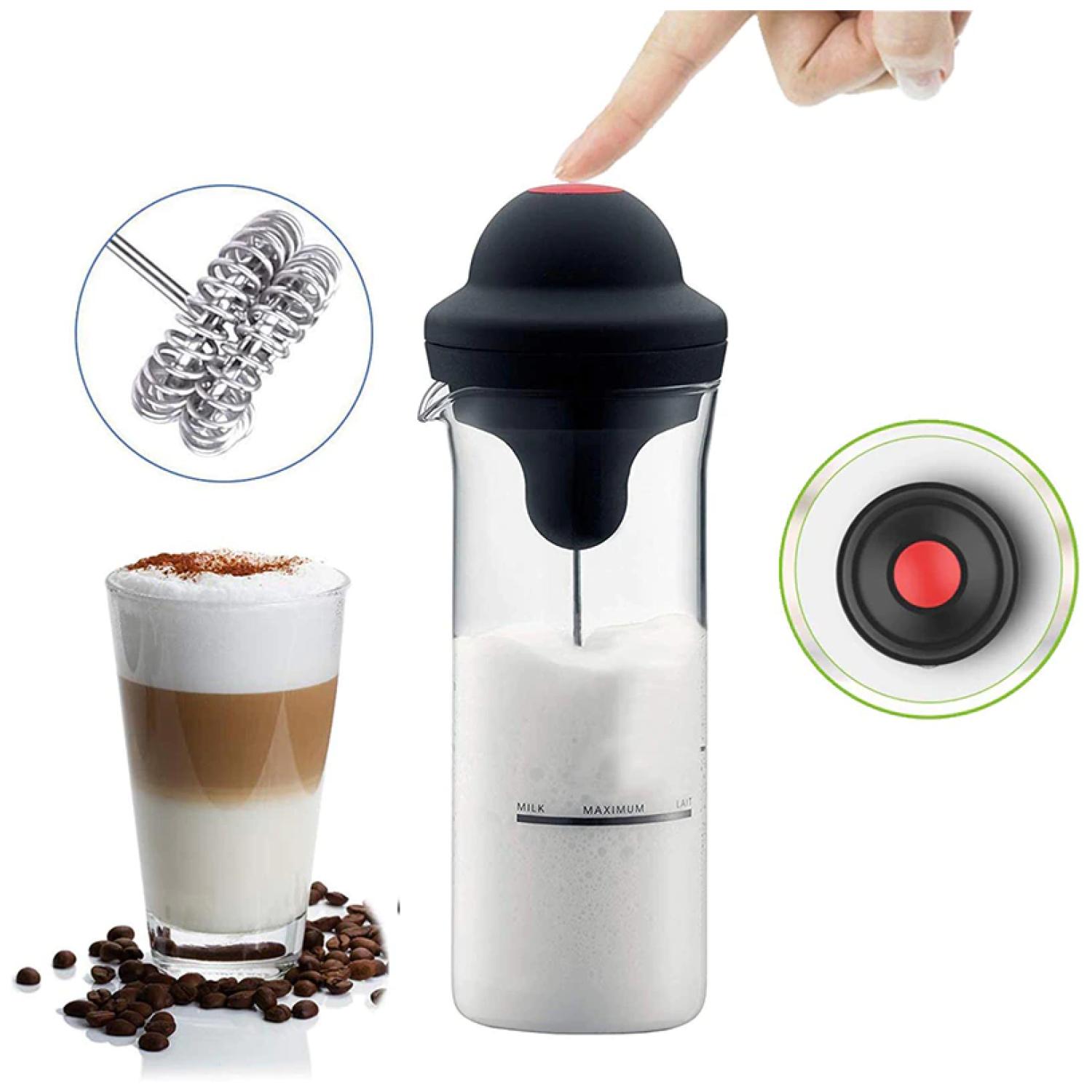 Ripley - BATIDOR DE JUGO LECHE HUEVOS ESPUMADOR DE VIDRIO PORTATIL