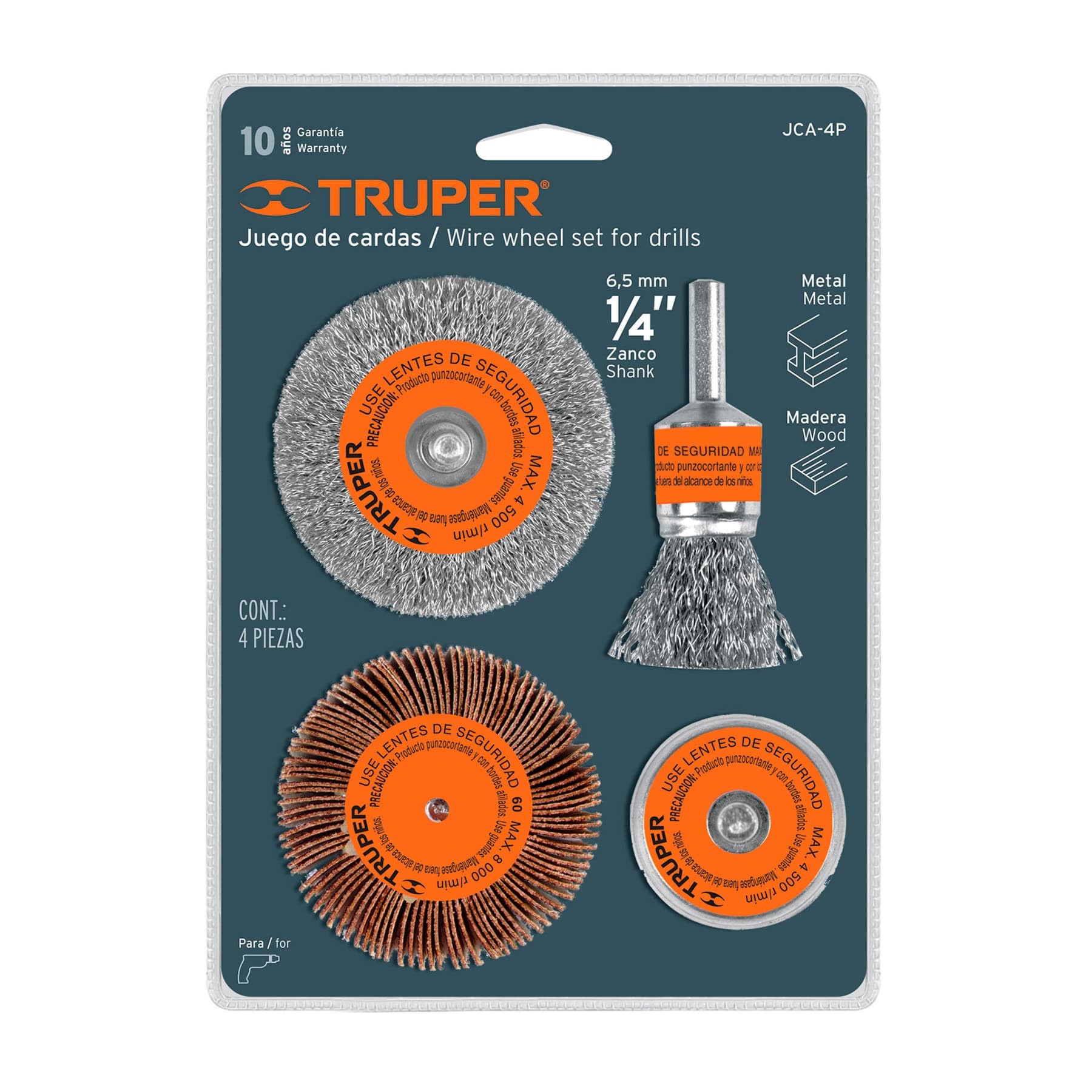 Ripley - SET 4 PIEZAS GRATAS TRUPER PARA TALADRO JCA-4P