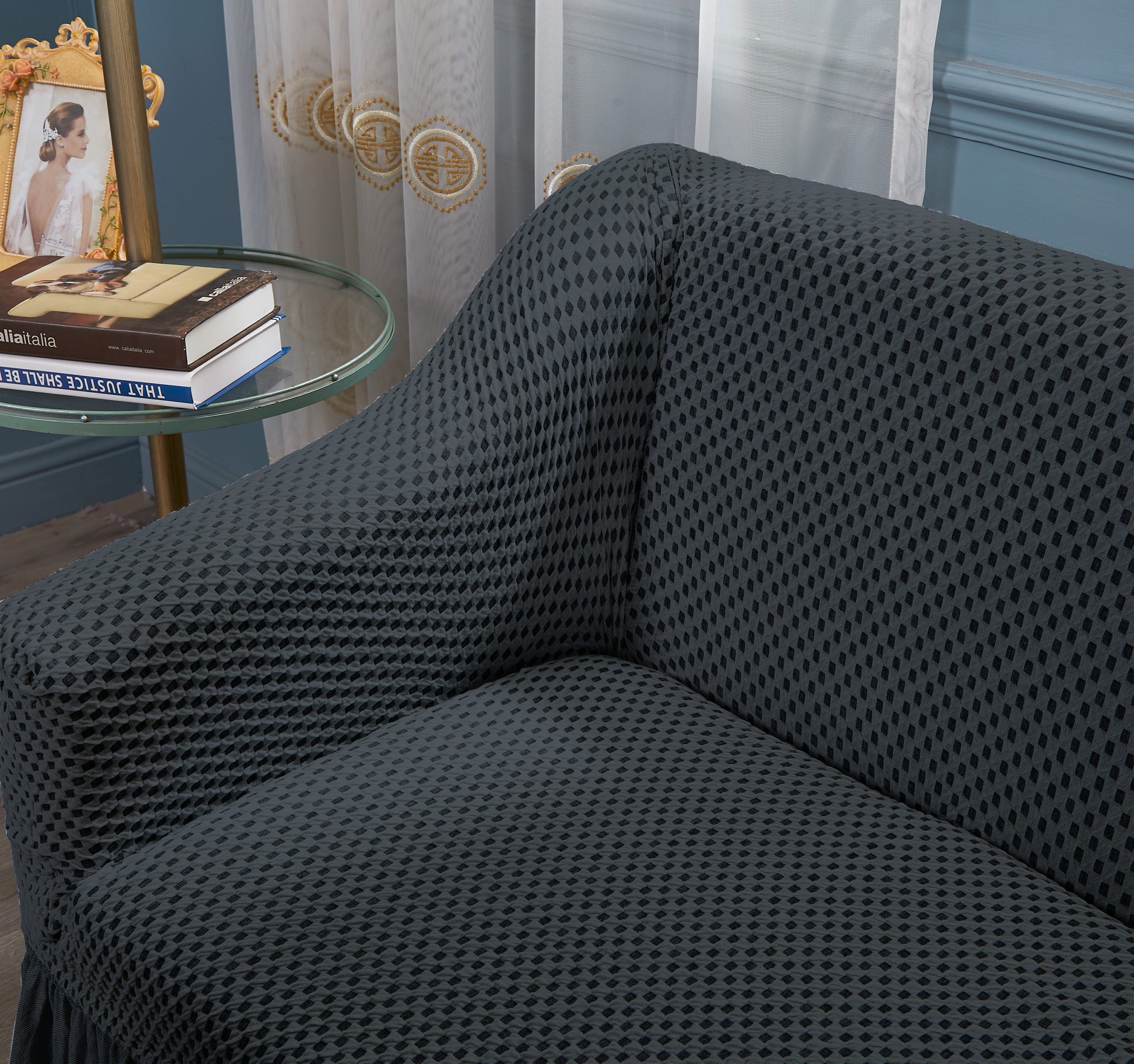 Ripley FUNDA PARA SOFA 2 CUERPOS GRIS 85 X 135 CM